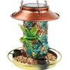 Luksus utendørs gårdsplass hage tre hengende lampe, jern kunst hengende dekorasjon, fôring solcelledrevet fuglemater