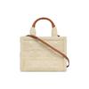 Celine Cabas Thais Arc De Triomphe Logo Embroidered Wool Leather Tote Bag Shopping Bag Shoulder Crossbody Handbag Small Women Tote 199163FK5-02NT