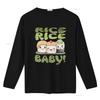 Funny Cute Cartoon Sushi Rice Baby Slogan Print Japanese Food Lover Casual T Shirt Vintage Washed Graphic Breathable Homme