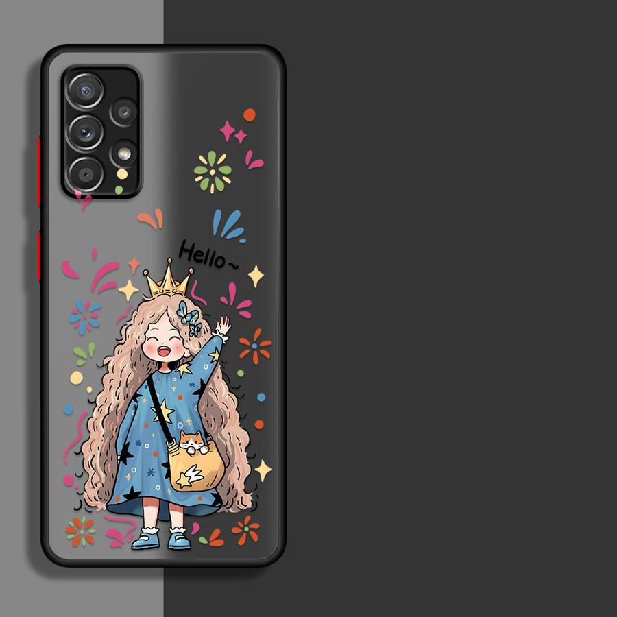 Case for Samsung Galaxy A14 A23 A73 A33 A35 A56 A55 A53 A52S A72 A17 A52 A16 A15 A54 A34 A36 Phone Cover Cute Cartoon Character