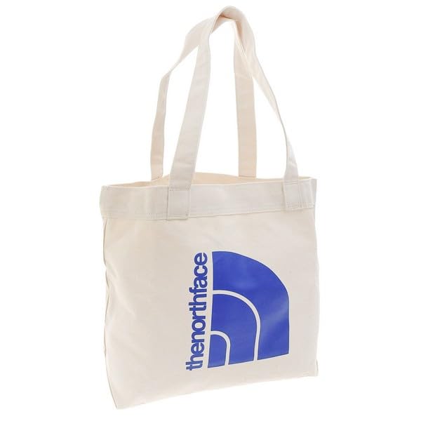 The North Face and Beige Blue Cotton Tote VEN A4 Size Men's Women's Bag, BLUE, NF0A3VWQ, [Used]