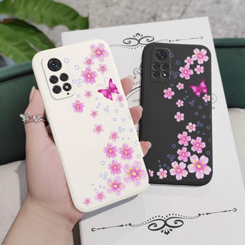 Pouzdro na telefon Motýl v květu Pro Xiaomi Redmi Note 15 Pro Plus 4G 5G Silikonový kryt