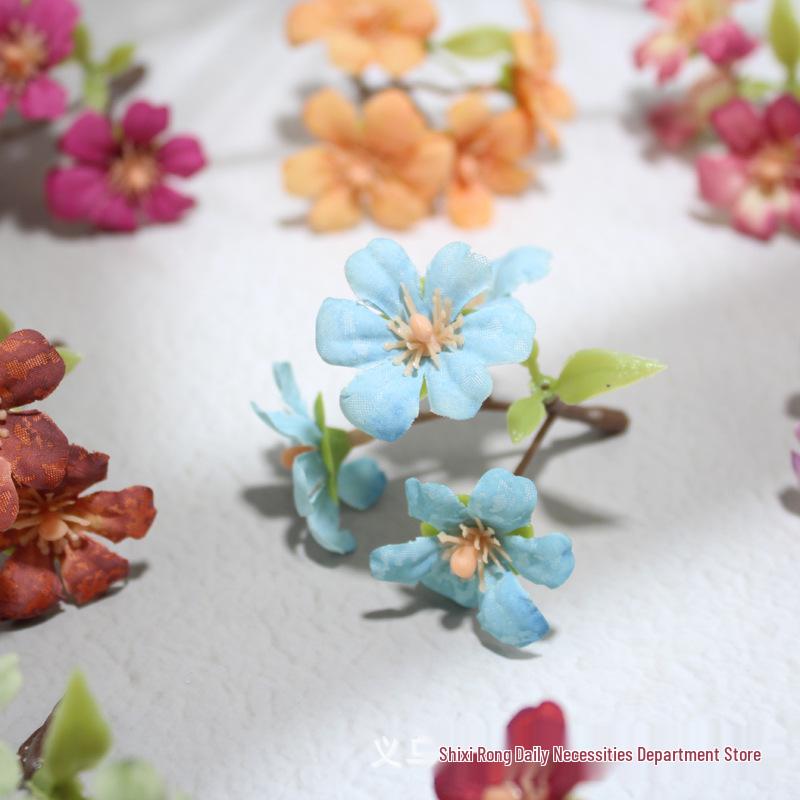 Handmade Five-Prong Plum Flower Wedding Hairpin Arrangement