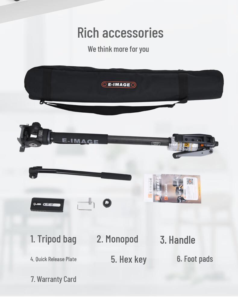 E-IMAGE MC600K Carbon Fiber Monopod for DSLR Cameras