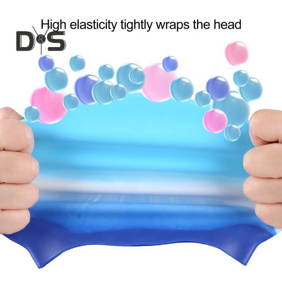 Czepek pływacki dla dorosłych silikonowy, wodoodporny, do basenu, antypoślizgowy czepek kąpielowy do długich i krótkich włosów, aby włosy pozostały suche