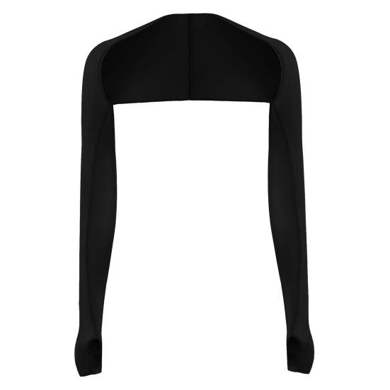 

Дамский солнцезащитный платок, защита от солнца, анти-УФ-перчатки, рукава для льда, быстросохнущий чехол из шелка для активного отдыха чёрный