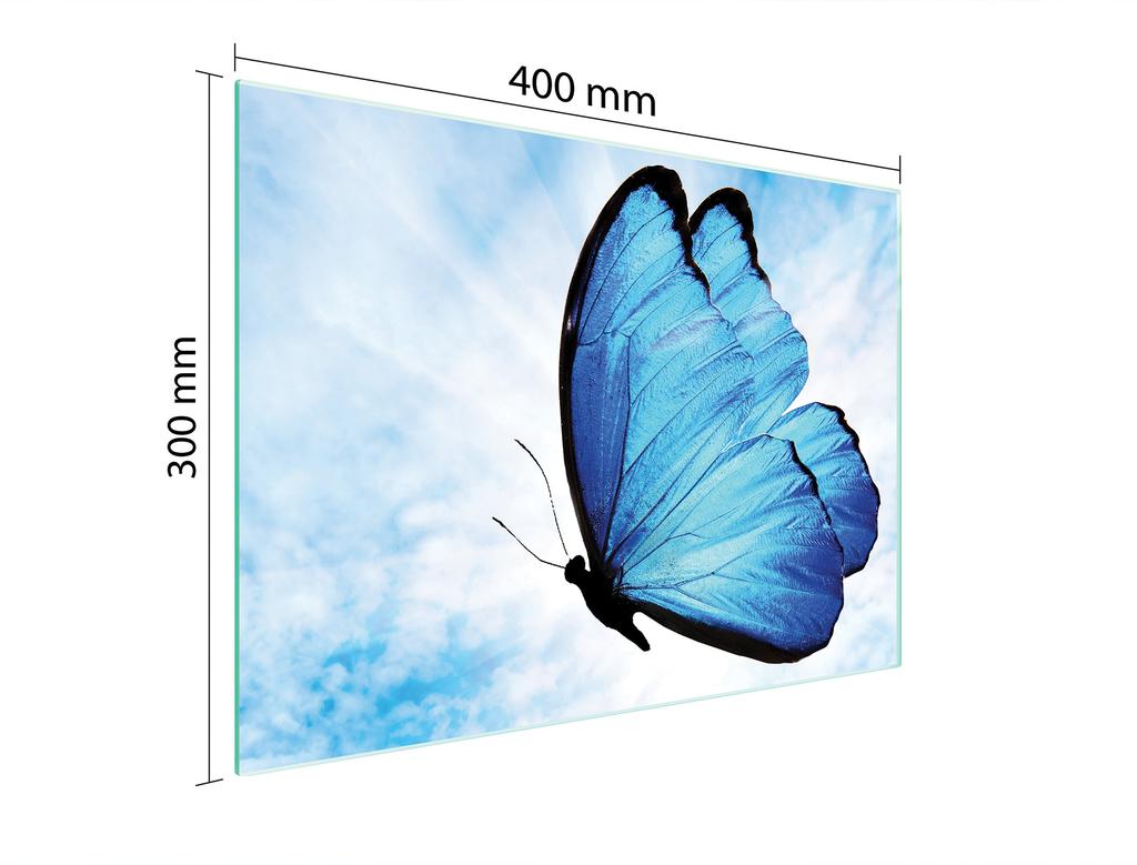 GLAS-SCHNEIDEBRETT 40x30 SCHMETTERLING