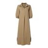 ZANZEA Women Daily Casual Turn Down Collar 3/4 Sleeve Loose Long Dress
