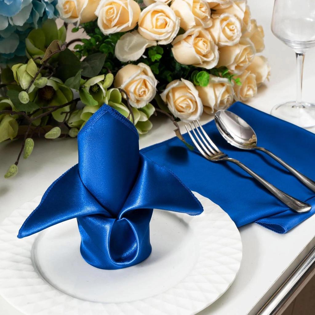 Satin Polyester Luxury Napkin for Weddings & Festive Table Decoration