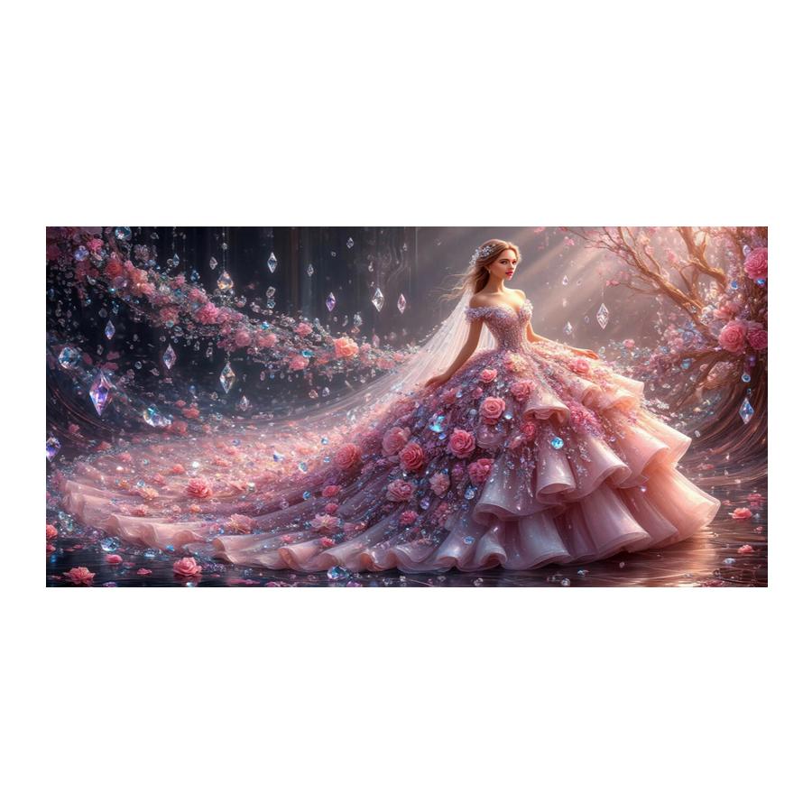 Beautiful Woman Rose Large Size Diamond Painting New Collection Pretty Girl Diy Full Drill Rhinestone Embroidery Mosaic Cross Stitch Kits