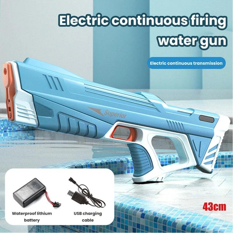 New Full Electric Automatic Water Storage Gun Toys Portable Children Summer Beach Outdoor Fight Fantasy Toys for Boys Kids Game