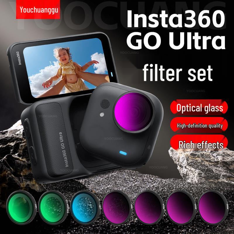Compatible with Insta360 Go: Ultra ND Filters, UV Protection, CPL Polarizers, Black Soft Filters.