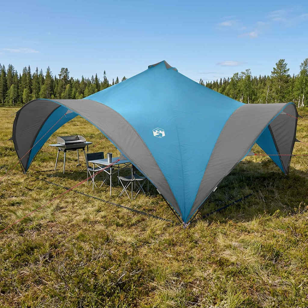 Party Tent with Roof Blue 600 x 600 x 400 cm Polyester and Steel