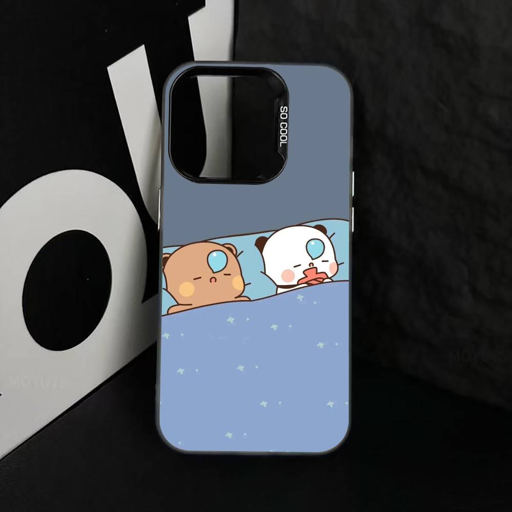 Sweet YiEr & BuBu Phone Case For iPhone 17,16,15,14,13,12,11 Plus,Pro Max,XS,Colorful Silver Black Cover