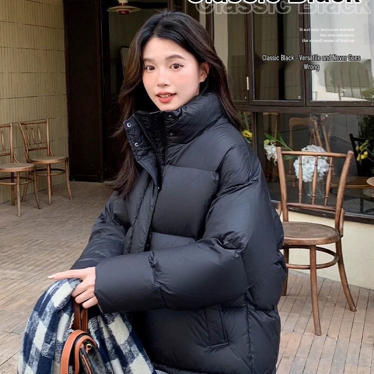 Women's 2025 Winter Down Jacket - Stand Collar, Versatile, Short, Small Size, Korean Style, Warm Outerwear