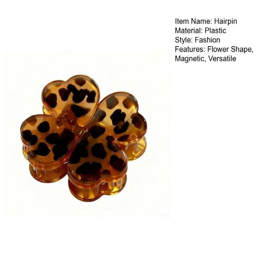 Magnetic Hair Clip Flower Shape Durable Plastic Hair Pin Side Bang Hair Barrette Hair Styling Tool Hair Accessories