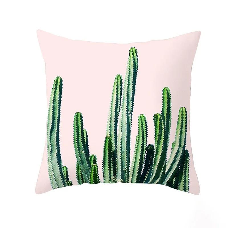 Exotic Plants And Floral Pattern Double-Sided Printed Pillow Cover Short Plush Suitable Living Room Bedrooms Throw Cushion Cover