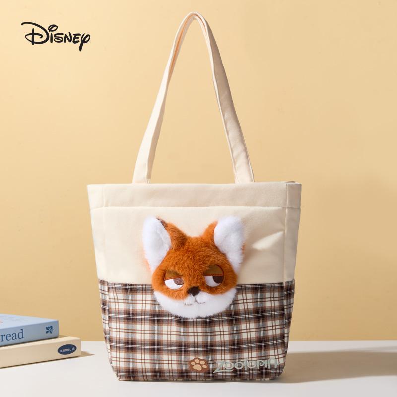 Disney Large Capacity Tote Bag Casual Fashion Versatile High-Value Commuter Bag Cute Plush Doll Bag Unisex Tote Bag B22209-L