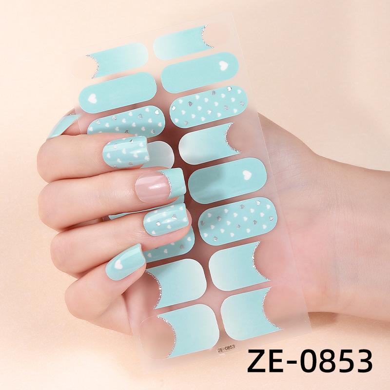 Gradient Glitter French Manicure Film Nail Stickers 3D Hot-selling Nail Stickers