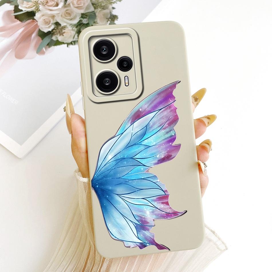 For Xiaomi Redmi Note 12 Turbo Cute Cat Flower Cartoon Phone Case For Redmi Note12 Turbo Shockproof Soft Silicone Bumpers