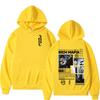 Felpa Grafica Uomo Rapper Poch Mafia Aleman Gera Mx Tour Vintage Oversize Felpa con Cappuccio Y2K Hip Hop Gotica Felpe con Cappuccio