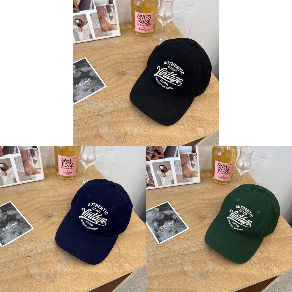 Vintage Embroidered Baseball Cap For Women With Sun Protection And Breathability