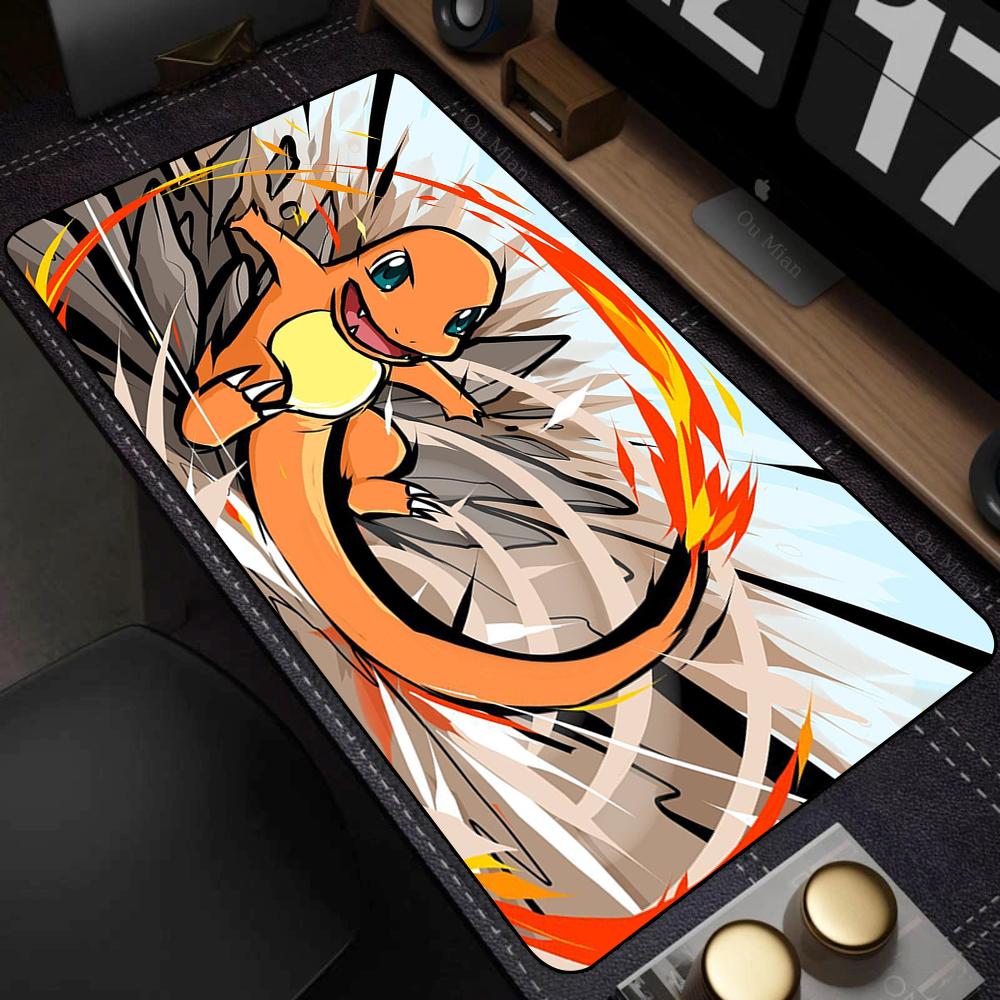 Large Kawaii Mouse Pad Laptop Non Slip Gaming Keyboard Mats Rug New Japan Anime P-pokemon Mousepad XL Gamer Cabinet elf Desk Mat