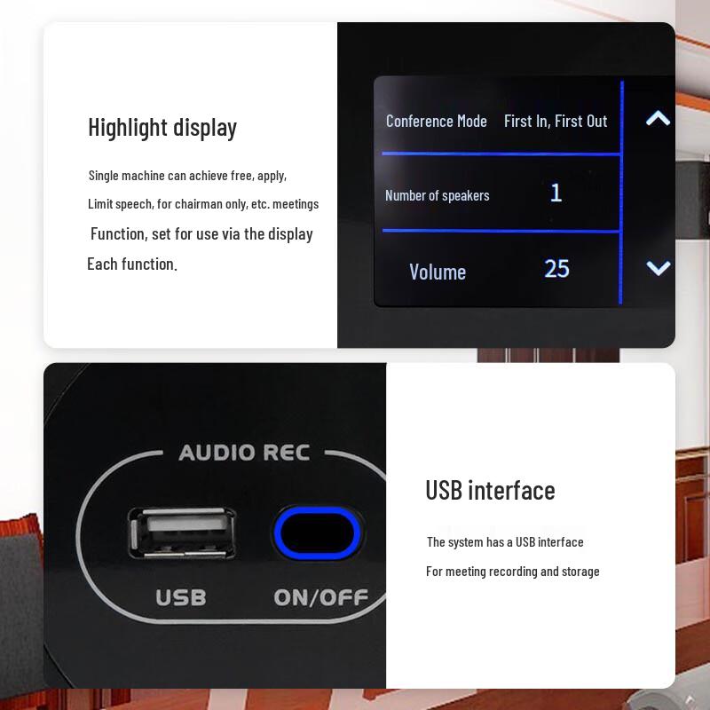 Runpu RP-YS6660 Wired Daisy-Chain Conference Microphone System (CN version)