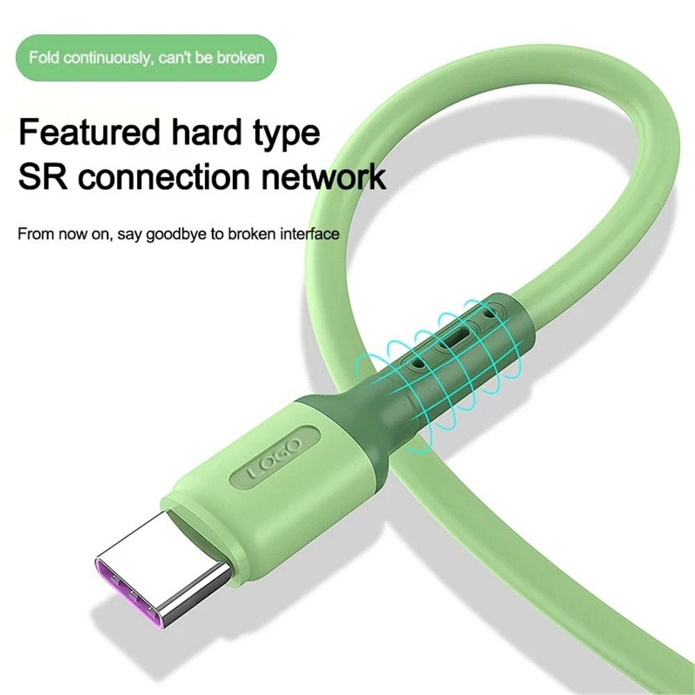 Quick Charge USB C 3A Type C USB-C Charger Wire Data Cord Liquid Silicone Cable Fast Charging Cable