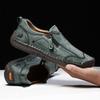 Handmade Leather Men Shoes Casual Slip On Loafers Breathable Leather Shoes Men Flats Fashion Moccasins Tooling Shoes Plus Size