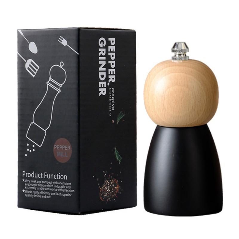 

2024 Новая бытовая ручная мельница для перца с круглой головкой, измельчение за одну секунду, внешняя регулировка, керамический материал, кухонный инструмент