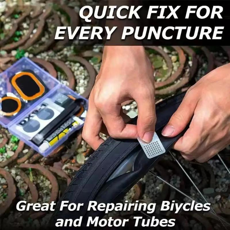 Universal Bike Tire Repair Kit Cycling Flat Tire Repair Rubber Patch Glue Lever Cycling No Glue Bicycle Inner Tube Puncture Tool