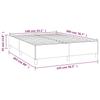 Bed Frame without Mattress Blue 140 x 200 cm Fabric