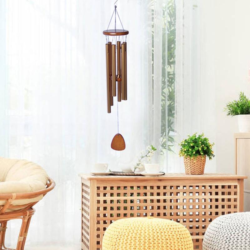Large Wind Chimes with 6 Aluminum Thicken Tubes Melody Memorial Wind Chimes Outside Decoration Wall Hanging Wind Chime