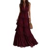 2026 new tk European and American style neck collar design sense multi-level cake dress sleeveless fashion style