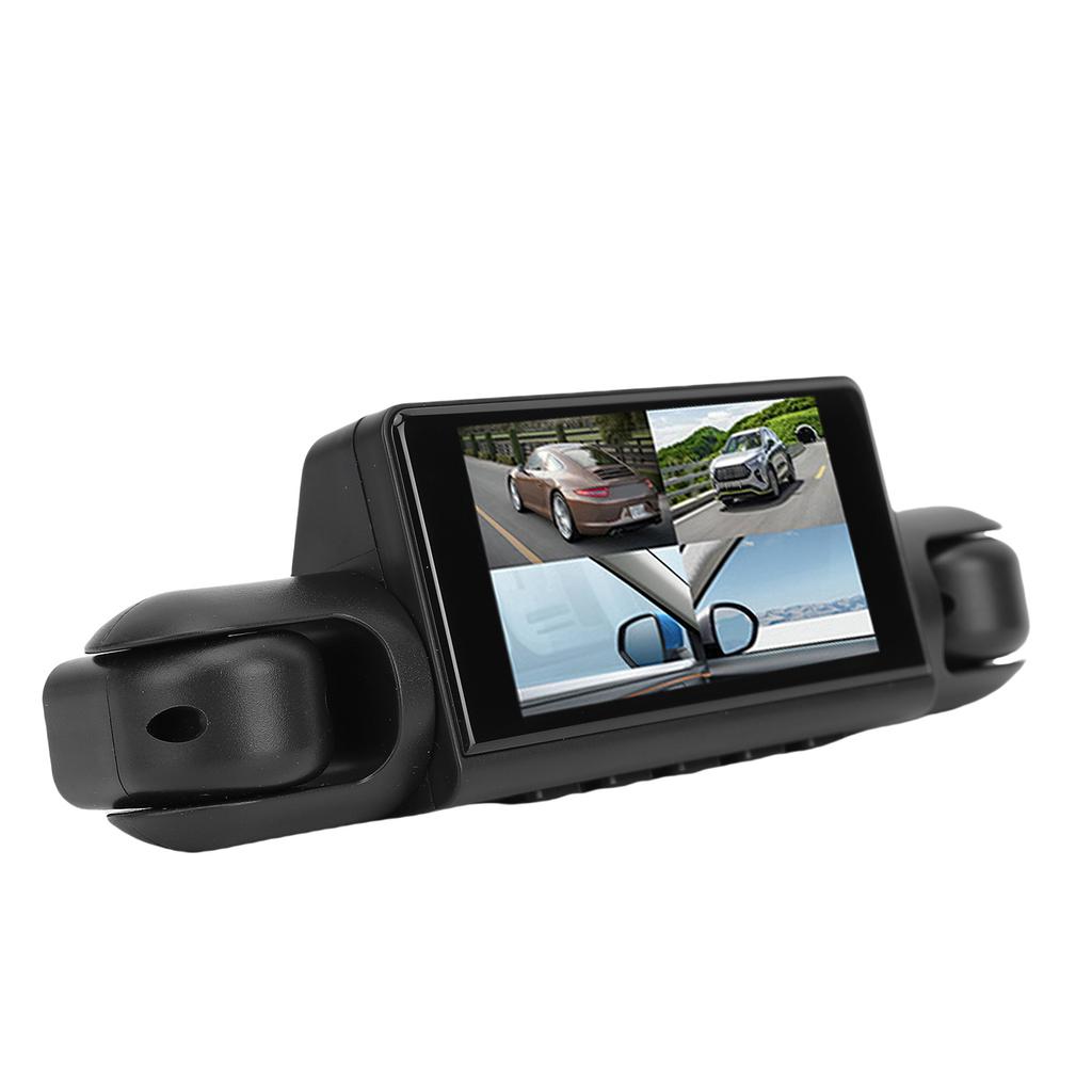 Dash Cam Front Rear Inside 4 Lens 1080P HD Wide Angle Dashboard Camera Recorder with 2.7 Inch Screen for Car