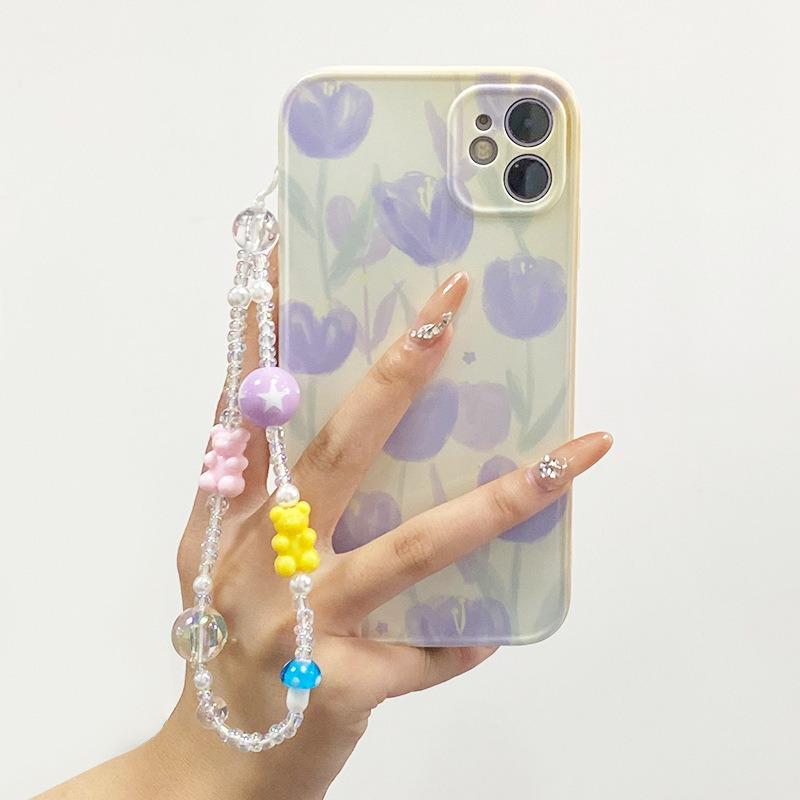 Mobile Phone Chain Beaded Colorful Cartoon Fruit Smiling Face Soft Pottery Letter Beaded To Prevent Mobile Phone from Hanging Chain.