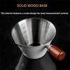 V-shaped Spout Coffee Espresso Cup Wooden Handle Coffee Extract Cup Coffee Measuring Cup  Home