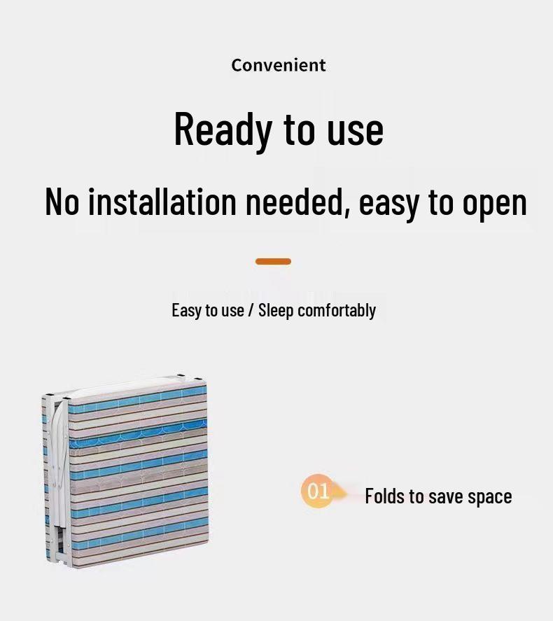 Portable Folding Bed: Ideal for Home, Office, Rental Room, or Care Needs