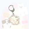 Running Animal Cat Dogs Pets Acrylic Funny Toy Animal Key Ring for Women Men DIY Car Handbag Phone Case Pendant Accessories Gift
