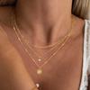 Layered Gold Necklaces for Women 14K Gold Plated Chain Stack Cute Choker Necklace Set Dainty Gold Layered Necklaces Jewelry