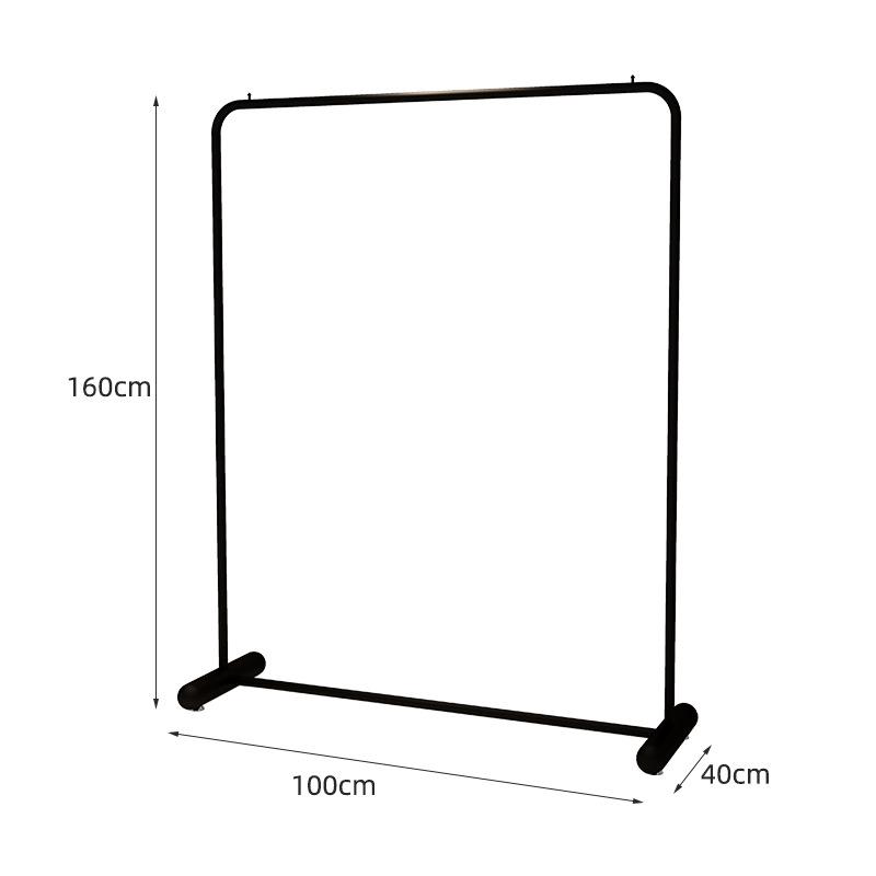 Minimalist Floor-Standing Hanger Rack for Men's and Women's Clothing Displays