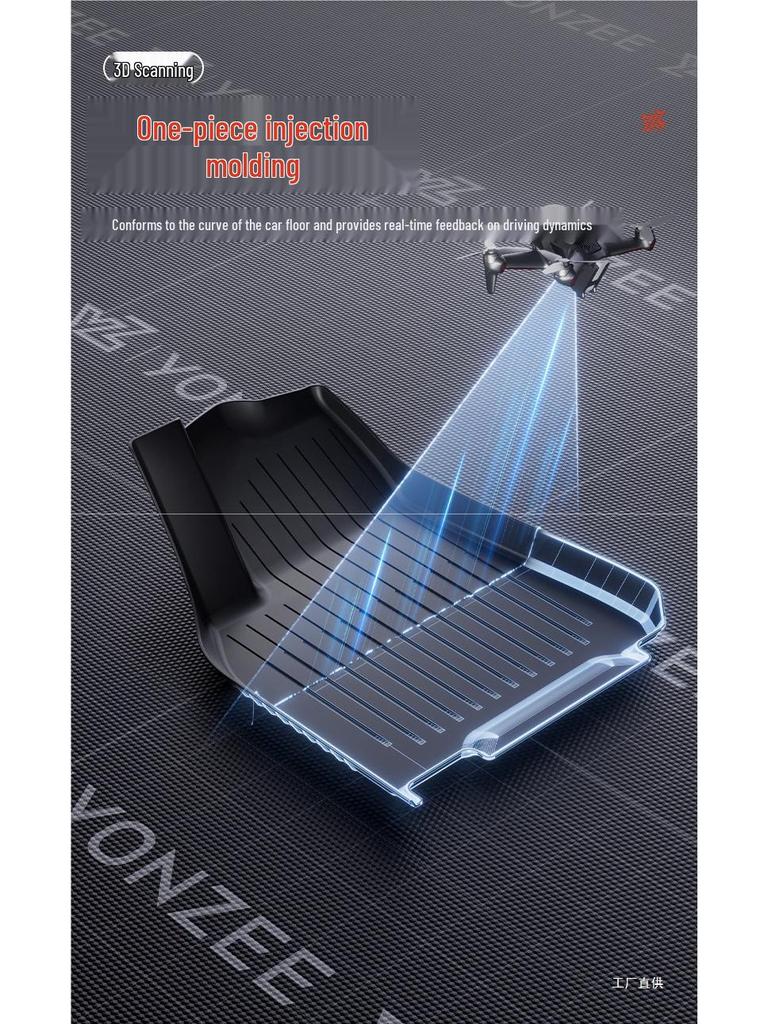 TPE Floor Mats for Tesla Model 3/Y: Fully Enclosed, Refreshing Car Accessories