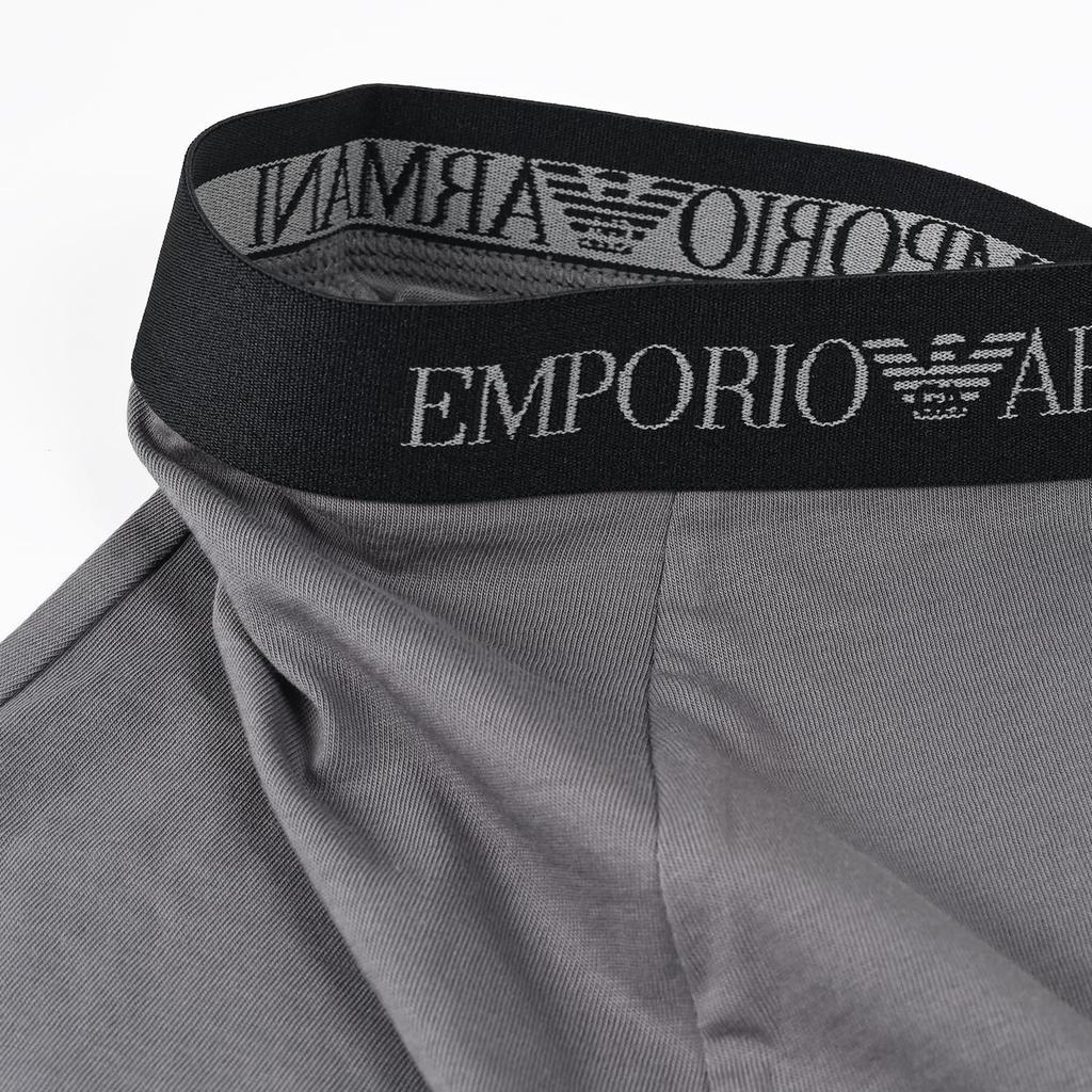 Emporio Armani men's boxer briefs, plain with logo, 3-pack, XL size, black/gray, EM000260 AF20671 MC374, Made in Italy [Parallel Import]