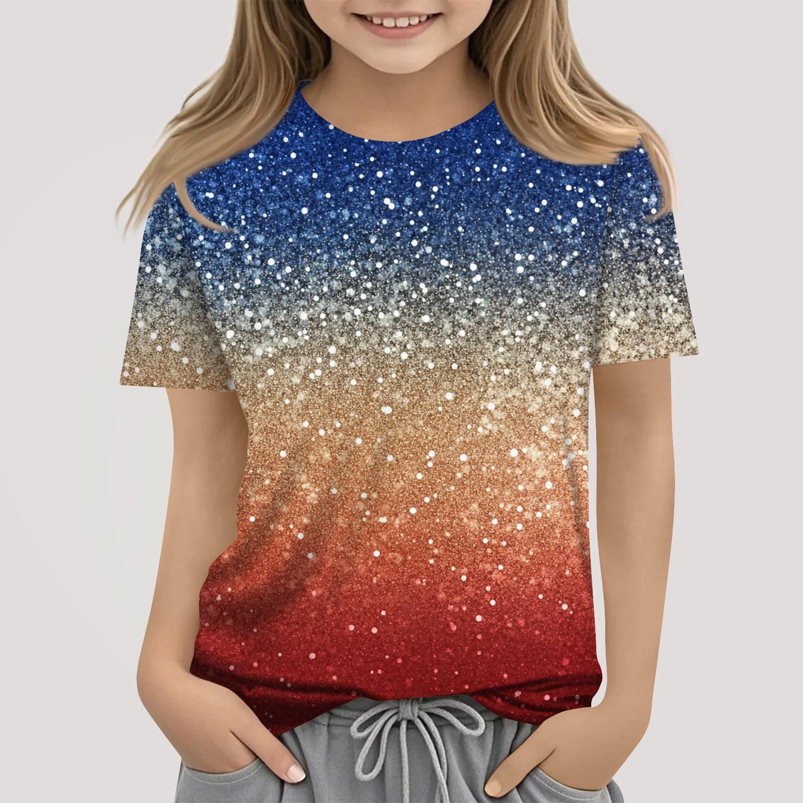 

Toddler Girl Boy Shirt Cute Starlit Sky Printed T-Shirts Kids Shirts 1-15Y 150 Темно-синій