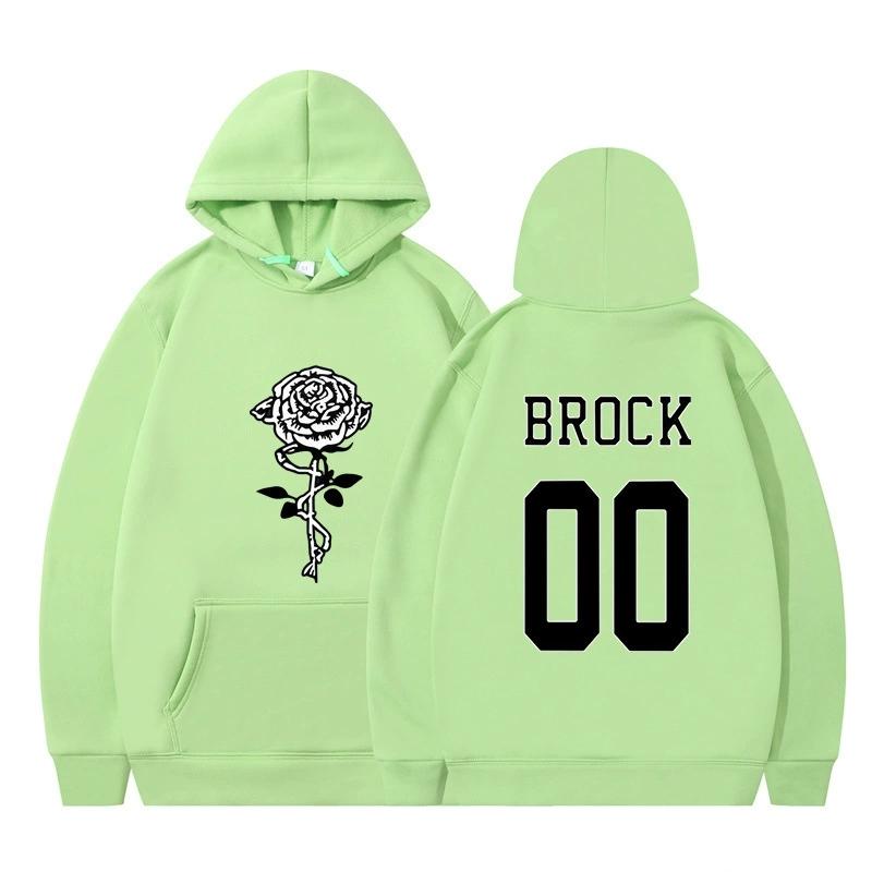 Men Women's Fleece Hooded BROCK Printed Spring Autumn Pullover Sweatshirt Fashion Hoodie Casual Hip Hop New Men Tracksuit Streetwear