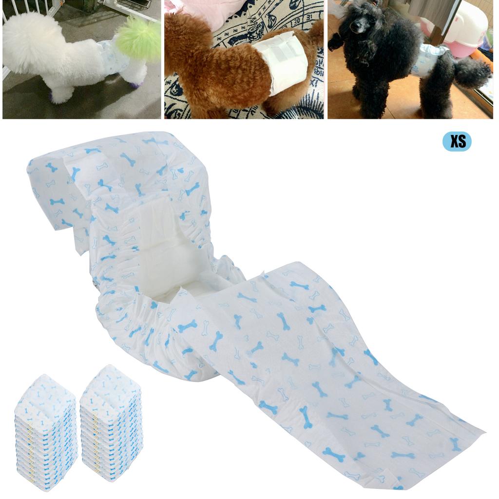 Male Dog Diapers Bamboo Charcoal Deodorization Pet Disposable Belly Wrap Bands with Leaking ProtectionXS. 26pcs