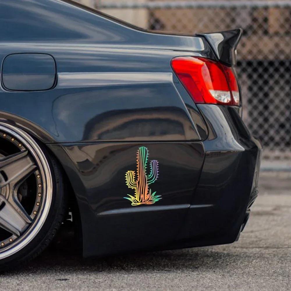 1pc Adventure Natural Desert Cactus Car Sticker Can Be Affixed To Motorcycle Glass Notebook Waterproof Creative Car Sticker