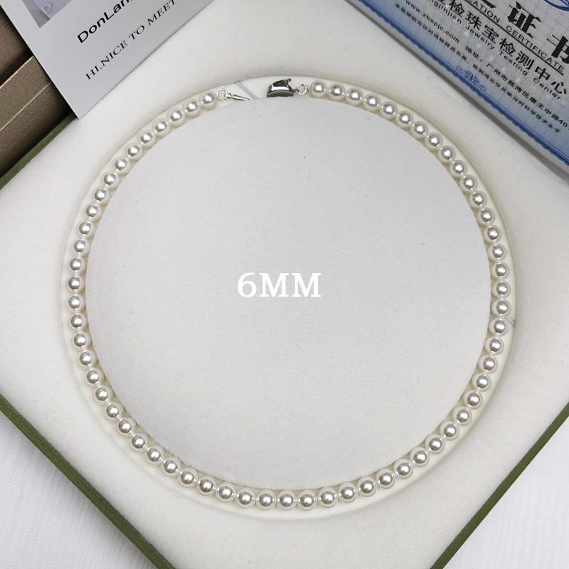 Natural Australian mother shell pearl necklace silver ingot buckle strong light high quality Beizhu Australian white necklace factory