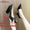 Fashion Aphixta New Barby Pink Pumps Women Shoes 7cm/10cm Square Heels Patent Leather Multicolor Party Leisure Super Big Szie 35-53
